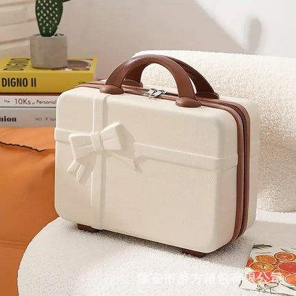 14 Inch Bow Hand Luggage Mini Makeup Case Travel Storage Gift Suitcase for Women