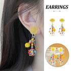Colourful Tulip Beaded Earrings for Women Floral Fashion Jewelry Gift Accessory