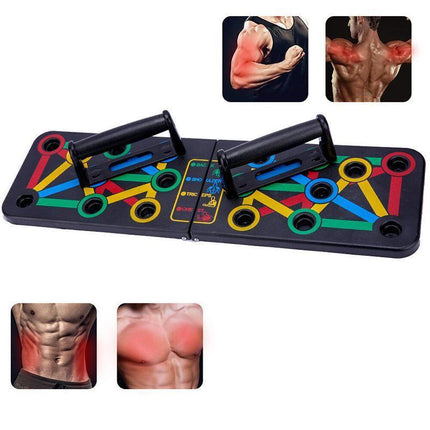 14 in1 Push Up Board Rack Bar Grip Handle Muscle Train Gym Workout Fitness Stand - Aimall