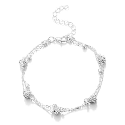 Women Double Layer Anklet Multi Layer Simple Fashion Jewellery Summer