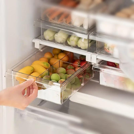2 Pack Fridge Crisper Drawer Storage Boxes Food Organizer for Fresh Produce