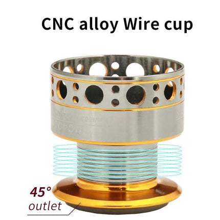 All-Metal Spinning Fishing Reel Sea Pole Fishing Gear Wire Cup Fishing Rod