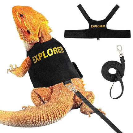Lizard Clothing with Lead Rope Outdoor Climbing Pet Harness Comfortable Design