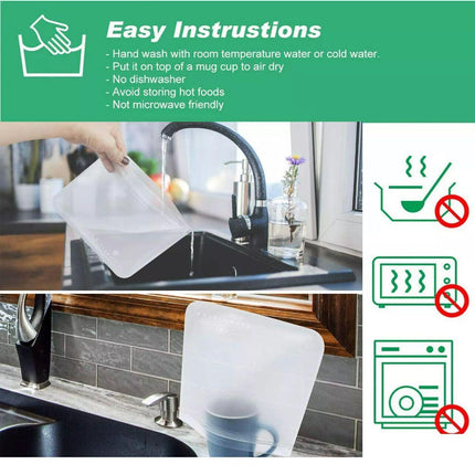 10-40PCS PEVA Silicone Food Storage Bags Reusable Zip Lock Pouch Fresh Sealer - Aimall