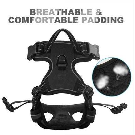 Adjustable No-Pull Dog Harness Vest S-XL Reflective Pet Training Outdoor Handle