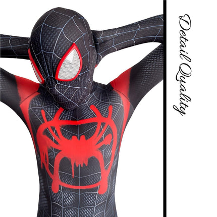 Spider Man Jumpsuit Set Miles Clothes Expedition Adult Kids Halloween Costume Gwen AU - Aimall