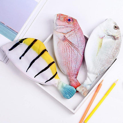 Creative Simulation Fish Pencil Case Large Capacity for Students Stationery Case