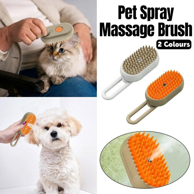 Mango Pet Massage Comb Spray Brush for Dogs Cats Grooming Shedding Detangler