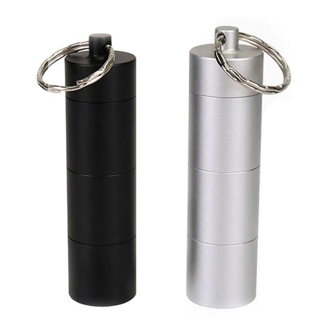 Mini Keychain Aluminum Pill Container Waterproof Medicine Holder Case Keyring - Aimall