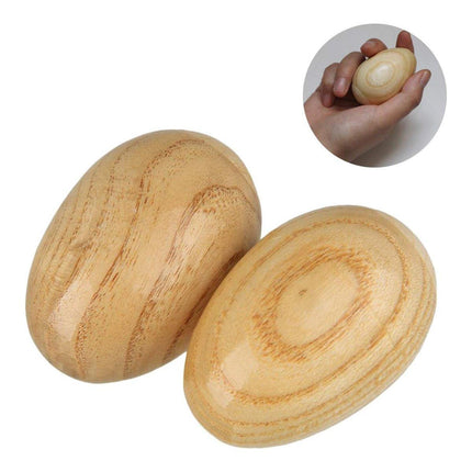 6pcs Musical Percussion Instruments Wooden Egg Shakers Rhythm Rattle For Kid Toy
