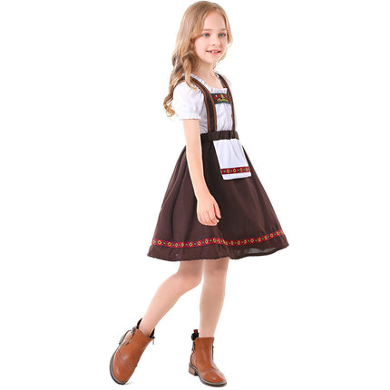 Oktoberfest Girl Costume Bavarian Dress Traditional Folk Festival Slip Dress - Aimall