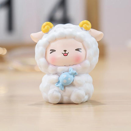 Creative Mini Cartoon Lamb Resin Figurines Duck Ornament Statue Miniatures - Aimall