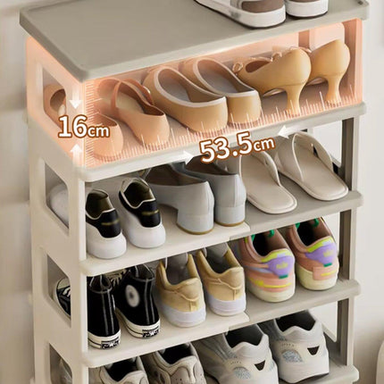 7 Tier Folding Shoe Rack for Easy Storage Space Saver Adjustable Shoe Organizer