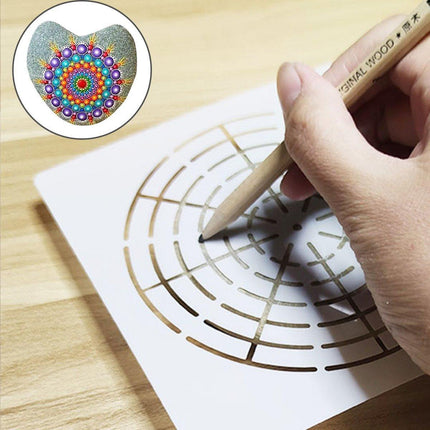 30PCS Mandala Stencil Set DIY Hand-painted Art Templates Craft Supplies Kit