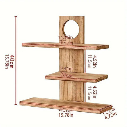Wooden Desktop Tea Set Rack Display Stand Organizer Storage Shelf for Teaware