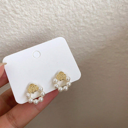 Vintage Style Imitation Pearl Earrings Women Classic Studs Fashion Jewelry