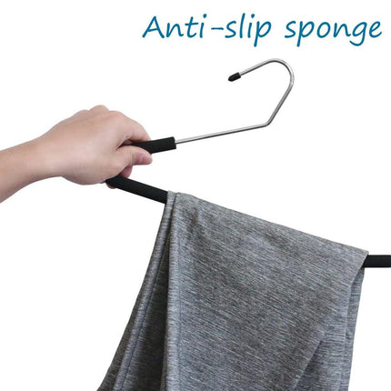 10pcs Non-slip Trouser Rack Multifunctional Pants Hanging Holder Clothes Hanger
