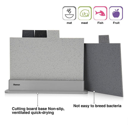 4pcs Cutting Board Set Non Slip Kitchen Chopping Boards Food Prep Kitchen Tools
