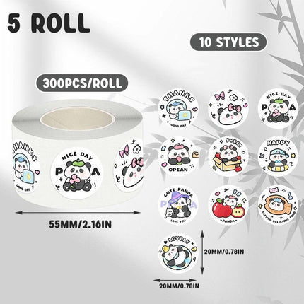 5Rolls Kapibara Seal Stickers Cute Cartoon DIY Decorative Hand Account Stickers