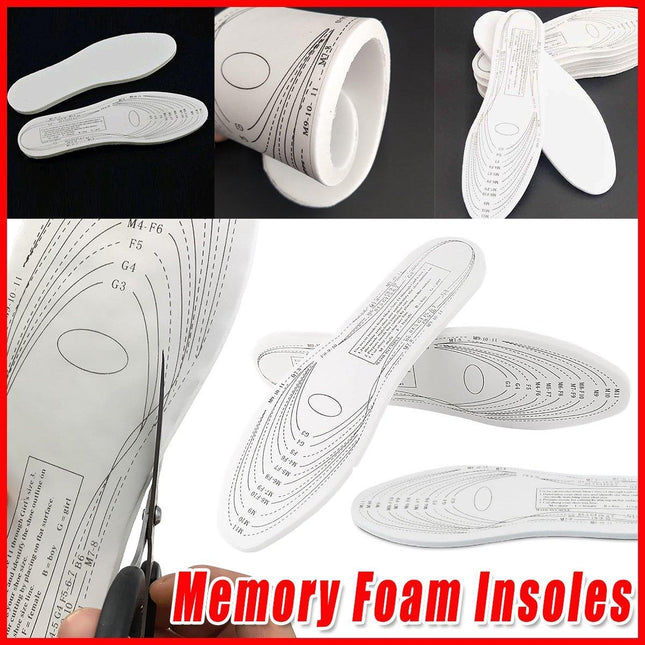 Lightweight Memory Foam Insoles Unisex All Day Comfort Shoe Inserts Arch Support