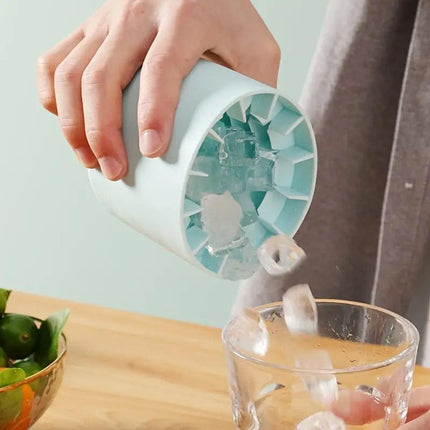 Silicone Ice Cube Tray Mould Ice Box Compartment Bucket for Easy Ice Making