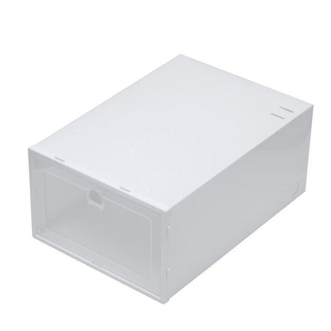 12PCS Shoe Box Storage Case Clear Boxes Foldable Stackable Transparent Organizer - Aimall