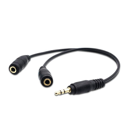 2 AUX Earphone Y Splitter 3.5mm Audio Cable Headphone Headset Auxiliary Adapter - Aimall
