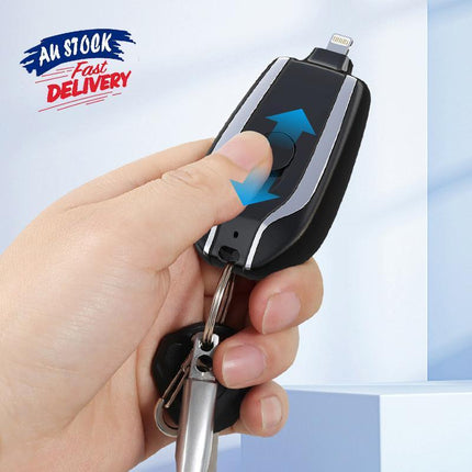 Keychain Portable Mini Power Bank Emergency Pod Charger For Phone 1500mAh Type-c - Aimall