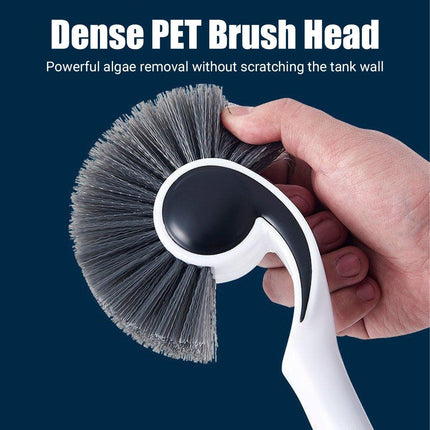 Fish Tank Cleaning Tool Long Handle Algae Removal Conch Brush Seahorse Cleaner