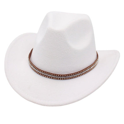 Western Cowboy Hat American  Jazz Hat for Men Women Upside Down Top Hat