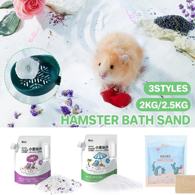 Hamster Bath Sand Set Low Dust Urine Sand Deodorizing Toilet Golden Bear Product