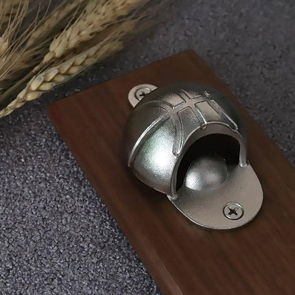 Magnetic Wooden Beer Bottle Opener Football Basketball Wine Opener Refrigerator