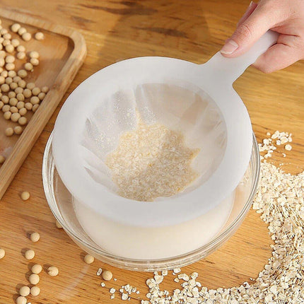 120/200 Mesh Micron Reusable Nylon Fine Mesh Food Strainer Filter Spoon Kitchen