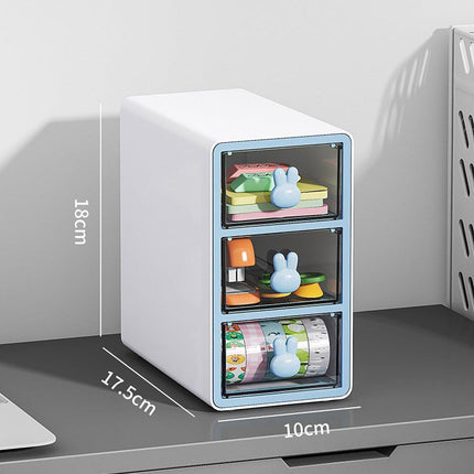 Transparent Rabbit Organizer Multi Compartment Desktop Storage Box Drawer Holder