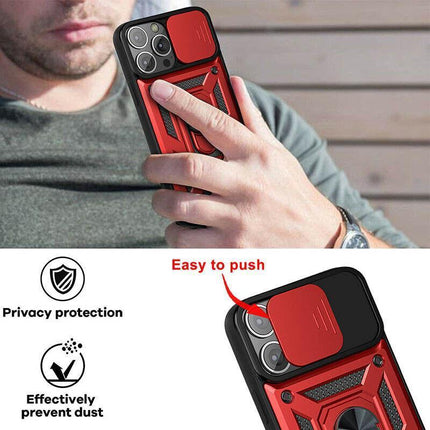 Black Shockproof Ring Case For iPhone 13 Pro Max 12 Pro Max Mini 11 Pro Max - Aimall