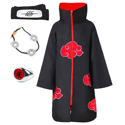Halloween Ninja Cloak COS Costume Akatsuki Taka Hooded Robe