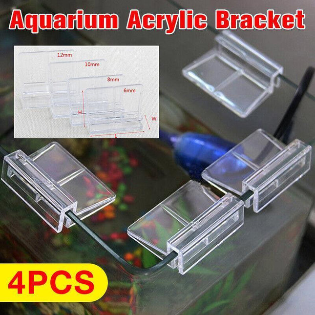 4Pcs Plastic Clips Glass Cover Support Holder Aquarium Fish Tank 6/8/10/12Mm New - Aimall