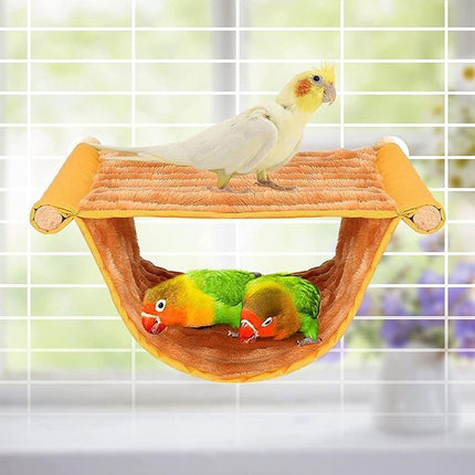 L Size Bird Nest Bed Hanging Hammock Snuggle Hut Parrot House Toy Bird Cage Perch - Aimall