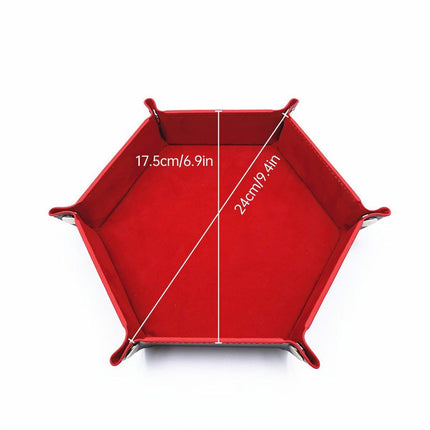 Hexagonal Velvet Folding Storage Tray Box Desktop Organizer for Home and Office
