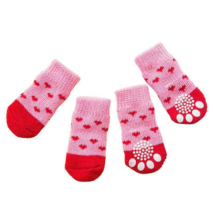 Dog Socks Non-Slip Grip Slip Anti-Skid - Puppy Cat Pet Shoes Slippers L Size - Aimall