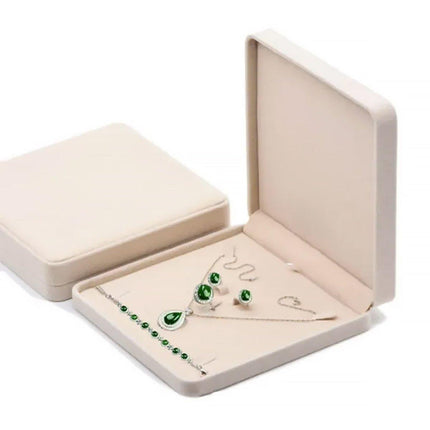 Flannel Jewelry Gift Box Necklace Ring Earring Bracelet Storage Display Case