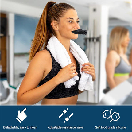 Portable Fitness Respiratory Adjustable Lung Capacity and Abdominal Breathing