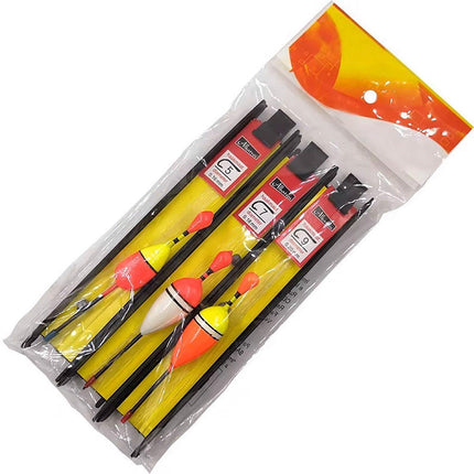 6Pcs Fishing Floats Set Fishing Bobber Hook Kits Straight Column Water Drop Type