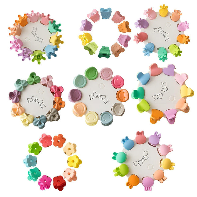 10Pcs Mini Hair Clips Girls Hairpin Clamps Plastic Claws Mix Colour Ladies Kids - Aimall