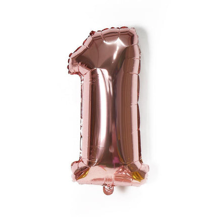 Rose Gold 32" Foil Number Balloon 81cm Birthday Party Wedding - Aimall
