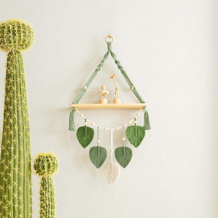 Home Wall Decoration Woven Tapestry Shelf Hanging Wall Art Boho Style Decor