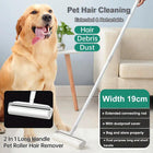 Dual Purpose Pet Hair Removal Roller Long Handle Sticky Lint Brush for Bed Floor