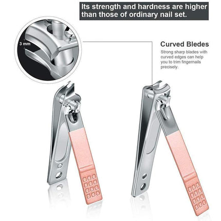 7PCS Manicure Pedicure Set Stainless Nail Clippers Kit Cuticle Grooming Case AU - Aimall