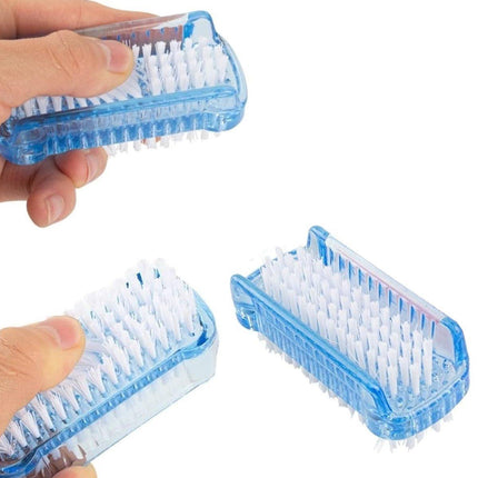 4PCS Two Sided Nail Brush Soft Stiff Bristles Hand Fingernail Scrubber Tool