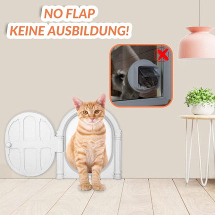 Controllable Cat Dog Door Flap for Pet House Adjustable Entry Exit Pet Door